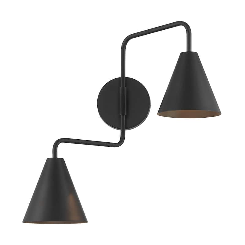 Bellevue SHWS78246 2 Light 17" Tall Wall Sconce - Matte Black