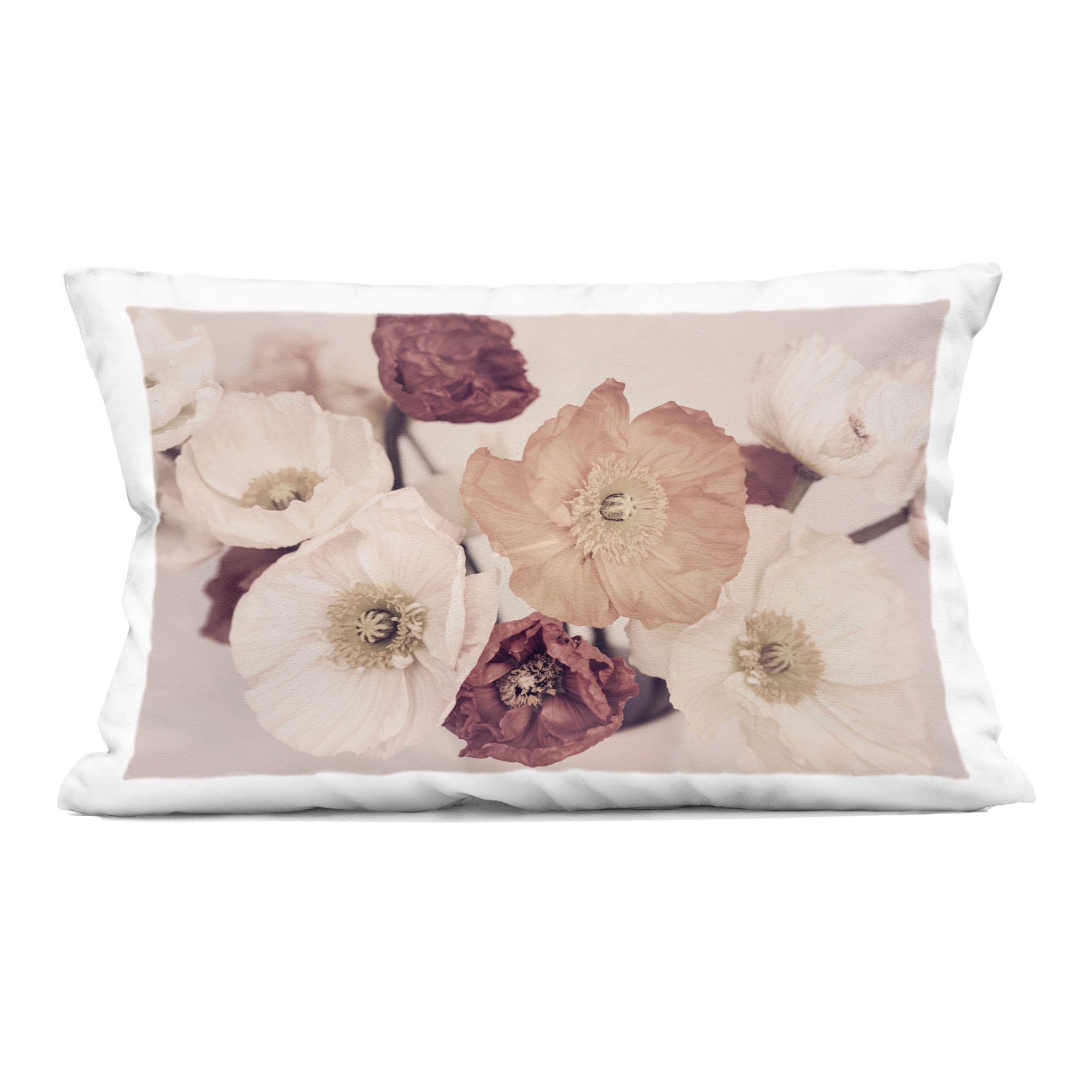 Stupell Open Blooms Maroon Florals Decorative Printed Throw Pillow Design by Sisi and Seb