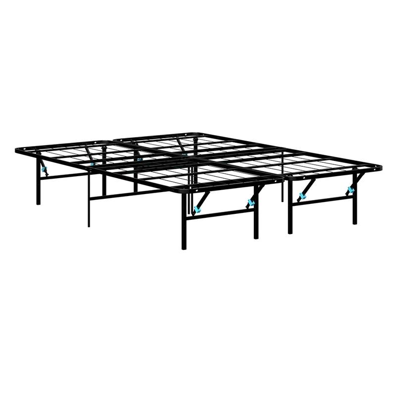 Black No Tool Assembly Foldable Bed Frame
