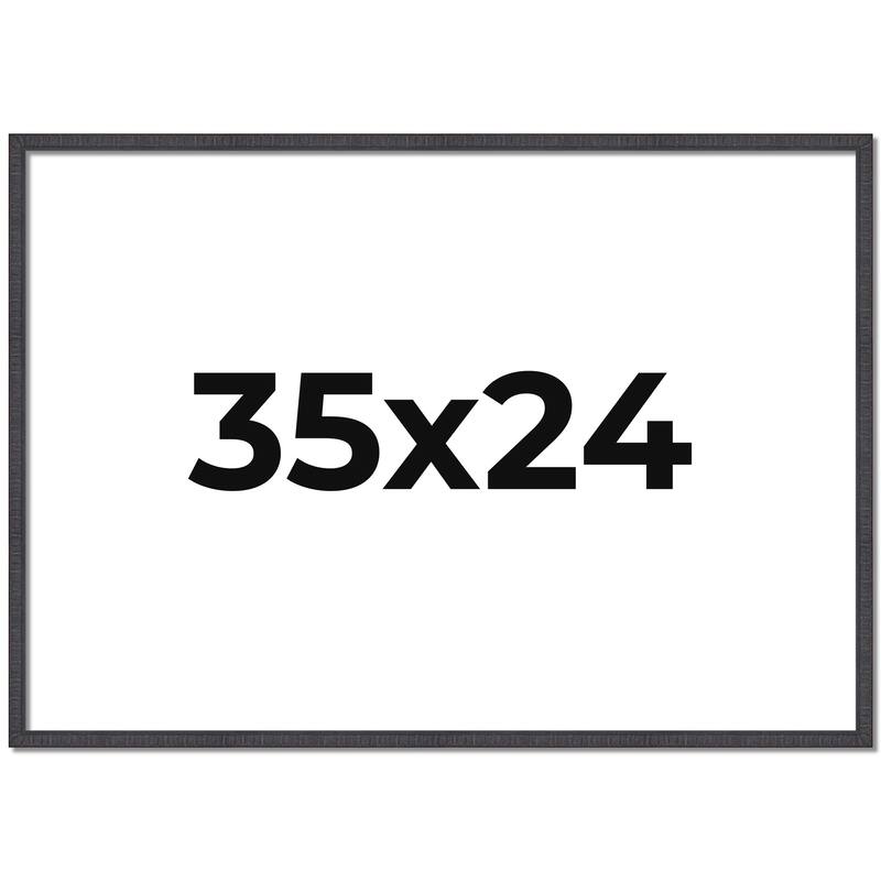 35x24 Frame Brown Solid Wood Picture Frame - Complete Modern Photo