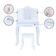 preview thumbnail 3 of 11, Fantasy Fields Little Princess Anna Kids Vanity Table & Stool, White - 24.41" L x 11.81" W x 39.37" H