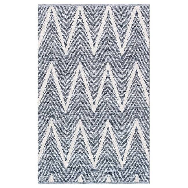 Pasargad Home Simplicity Collection Cotton Rug - 8' x 10' - Navy