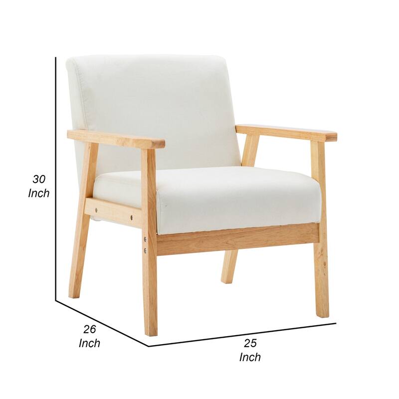 Brown/Beige Fabric Upholstered Wood Frame Dining Chair, Sturdy Dining Chair for Dining Rooms - 24.6