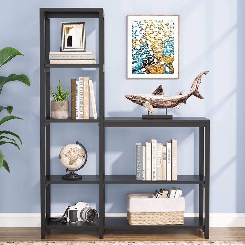 L Shpaed Corner Bookshelves Bookcase Display Shelf