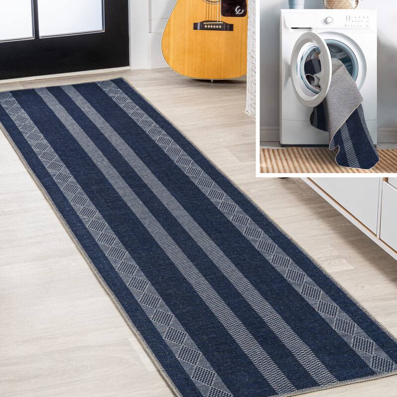 JONATHAN Y Bande Bohemian Medallion Textured Weave Machine Washable Area Rug