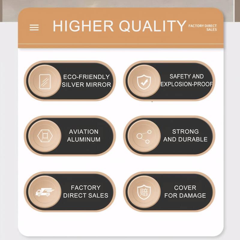Full Length mirror white Aluminum Alloy Frame