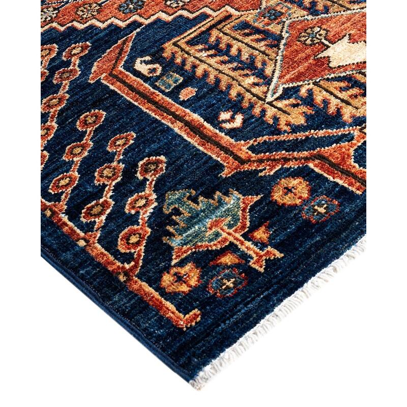 Serapi One-of-a-Kind Hand-Knotted Runner Rug - Blue, 2' 8" x 11' 11" - 2' 8" x 11' 11"