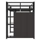 preview thumbnail 5 of 4, Metal Full Loft Bed with Desk,Shelves,Wardrobe