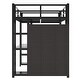 preview thumbnail 10 of 9, Metal Full Size Loft Bed with Desk, Shelves, and Wardrobe - Black