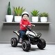 preview thumbnail 1 of 22, 12V Kids Electric ATV Quad Ride-On with Music, Headlights, AUX & USB, Forward/Reverse, Steel Frame, for Ages 3-5 White
