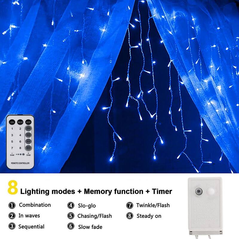 Curtain Icicle Lights Wedding Party LED Fairy Christmas Light