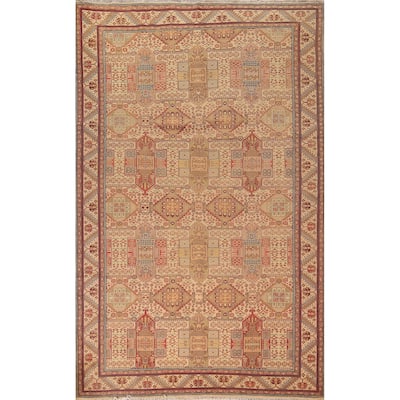 Vegetable Dye Anatolian Turkish Vintage Handmade Tribal Wool Carpet - 6'7" X 9'11"