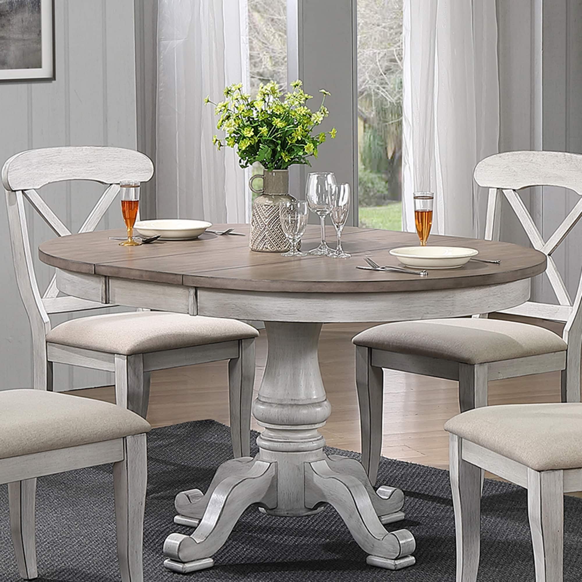 Liberty Furniture Ocean Isle Oval Pedestal Dining Table 12" Leaf Coastal