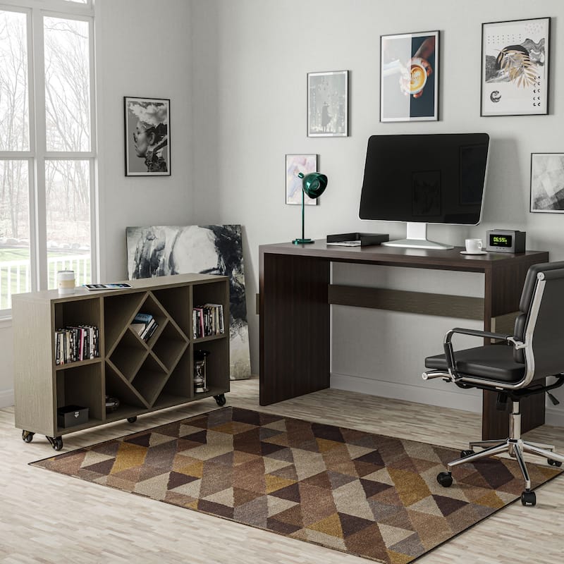 Samtredia Chestnut Brown 47-inch Wood Modular Computer Desk by Copper Grove