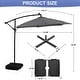 preview thumbnail 66 of 64, Ainfox 10 ft. Patio Offset Solar LED Umbrellas Cantilever Outside Umbrellas with Base