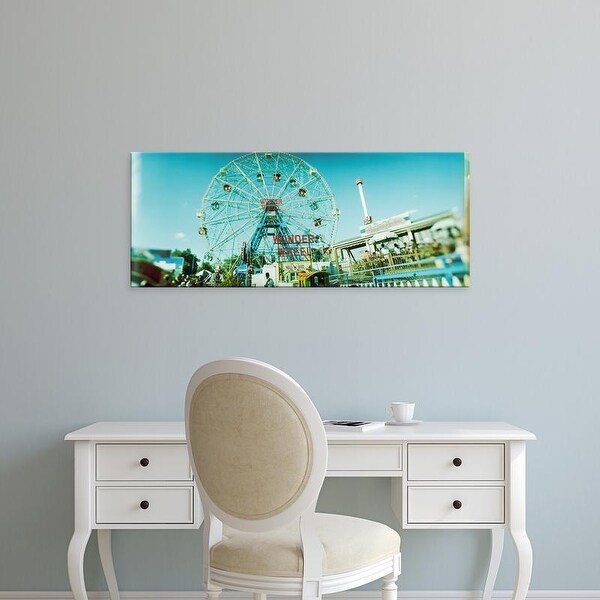 Easy Art Prints Panoramic Image 'Ferris wheel, Wonder Wheel, Coney Island, Brooklyn, New York City' Canvas Art