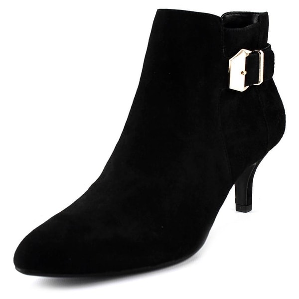 Anne Klein Faeryn Women Pointed Toe Suede Black Bootie