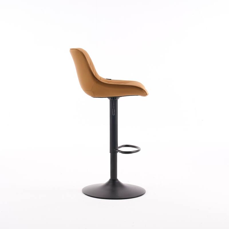 Swivel Upholstered Bar Stools Set of 2, Height Counter Stools