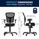 preview thumbnail 9 of 17, Nicholas Mid-Back Black Mesh Multifunction Executive Swivel Ergonomic Office Chair with Adjustable Arms