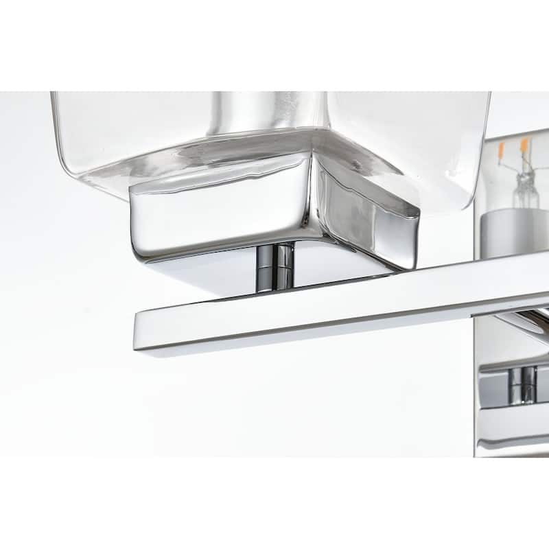 Merlin 1 Light Black and Clear Bath Sconce