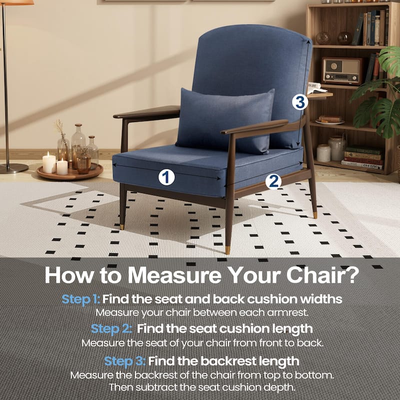 24 x 24 x 5.5 in Patio Premium Fabric Outdoor Seat Cushions Set (Seat & Back) with Pillow