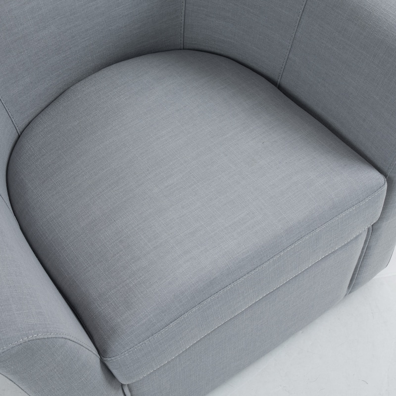 Swivel Accent Chair with Metal Base - 30.7"W x 29.9"H x 27.5"D
