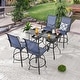 preview thumbnail 2 of 23, Patio Festival 4-Person Outdoor Bar Height Bistro Dining Set