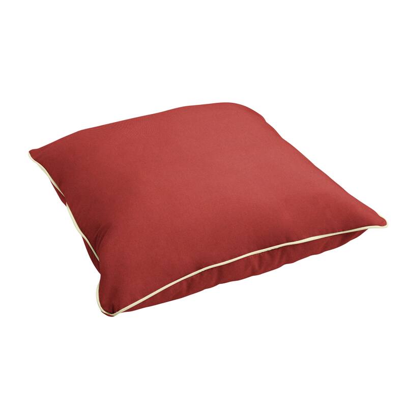 Sorra Home Sunbrella Outdoor Corded Floor Pillow Single - Canvas Natural