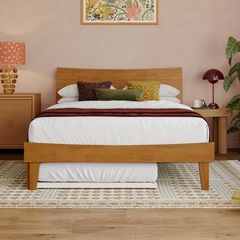 Phoenix Wood Platform Bed with Trundle