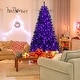 preview thumbnail 3 of 8, Gymax 7 FT Pre-lit Black Halloween Tree Artificial Hinged Christmas - See Details