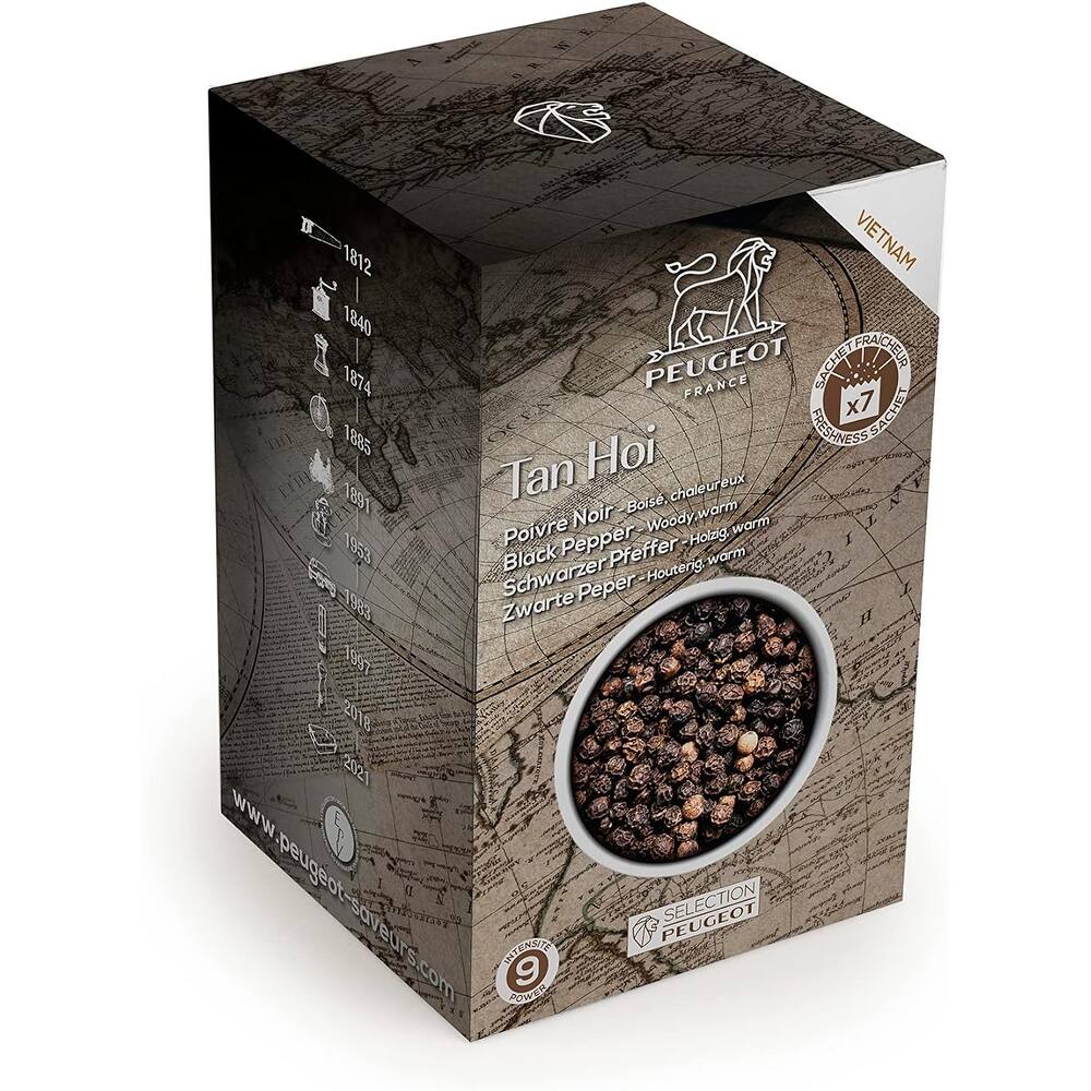 Peugeot Tan Hoi Vietnamese Black Peppercorns, 140g - 7 fresh sachets of 20g