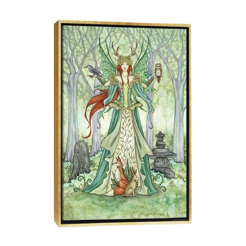 iCanvas "The Caretaker" by Amy Brown Framed Canvas Print - Gold - 40x26