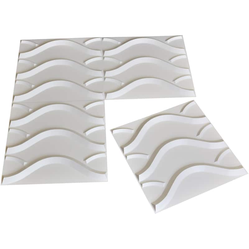 Art3d 3D Wall Panels PVC Wave Design VII (32 Sq.Ft)