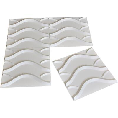 Art3d 3D Wall Panels PVC Wave Design VII (32 Sq.Ft)