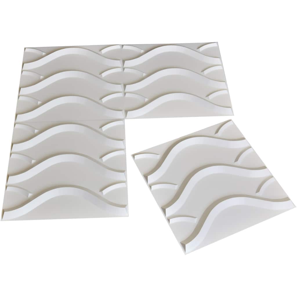Art3d 3D Wall Panels PVC Wave Design VII (32 Sq.Ft)