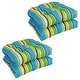 preview thumbnail 23 of 23, 19-inch Rounded Back Indoor/Outdoor Chair Cushions (Set of 4) - 19" x 19"