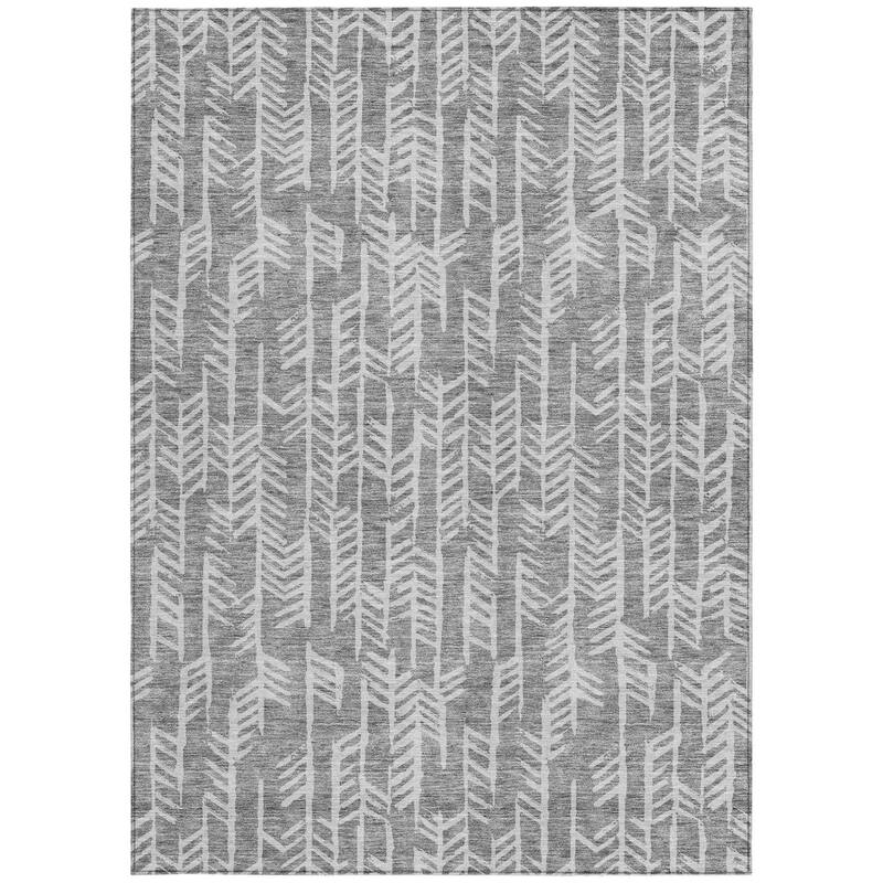 HomeRoots Tribal Transitional Rectangle Outdoor Rug