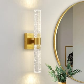 Gold Wall Sconce Bathroom Vanity Light Fixture Crystal wall light
