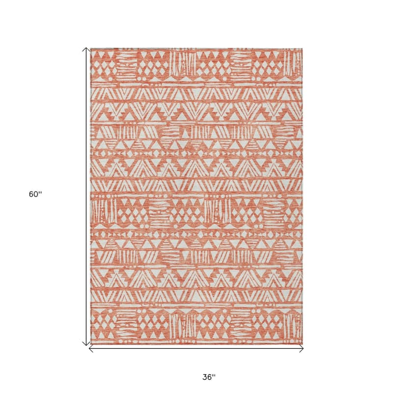 HomeRoots Southwestern Transitional Rectangle Outdoor Rug