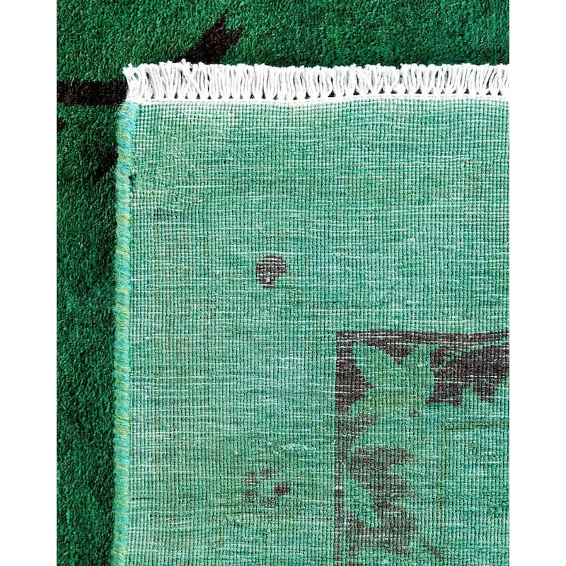Contemporary Overdyed Wool Hand Knotted Area Rug - 9' 4" x 12' 0"