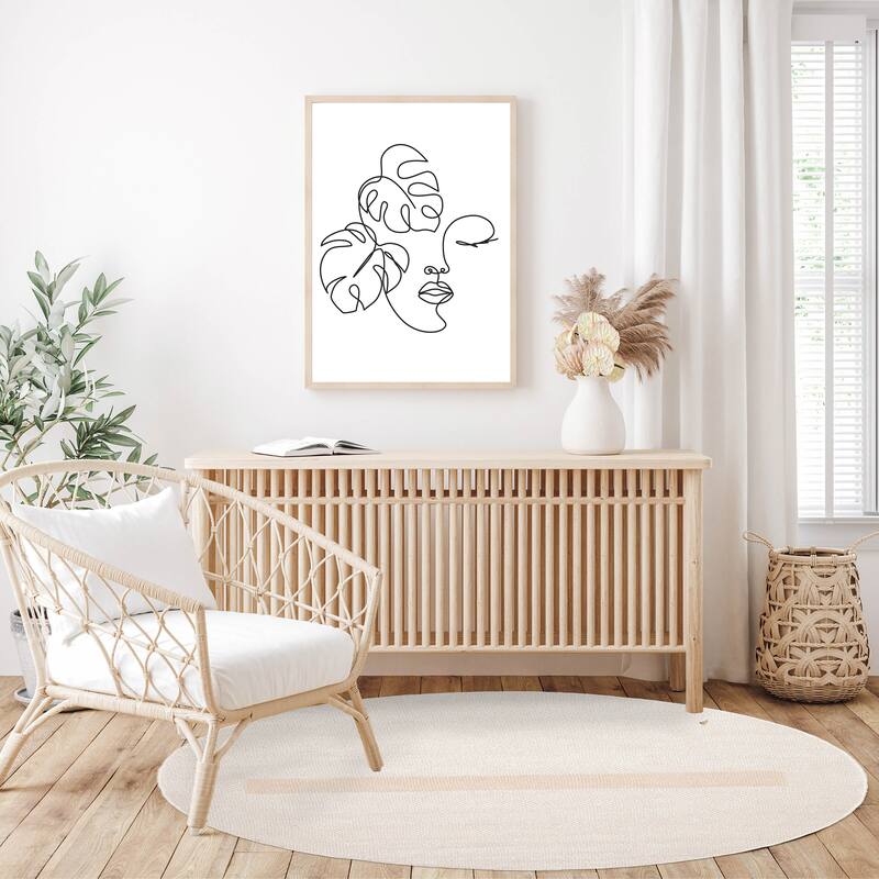 ECARPETGALLERY Braid weave Sienna White Wool Rug - 5'10 x 5'10
