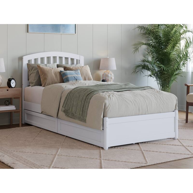 Lucia Platform Bed with Panel Footboard and Storage Drawers