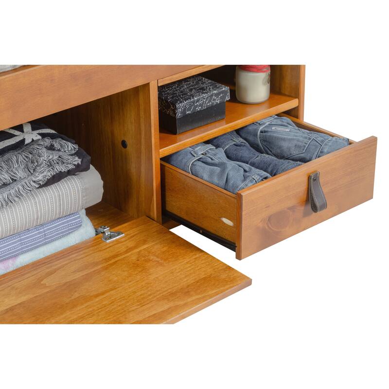 Copper Grove Rivne Storage Platform Bed with Drawers and Shelves