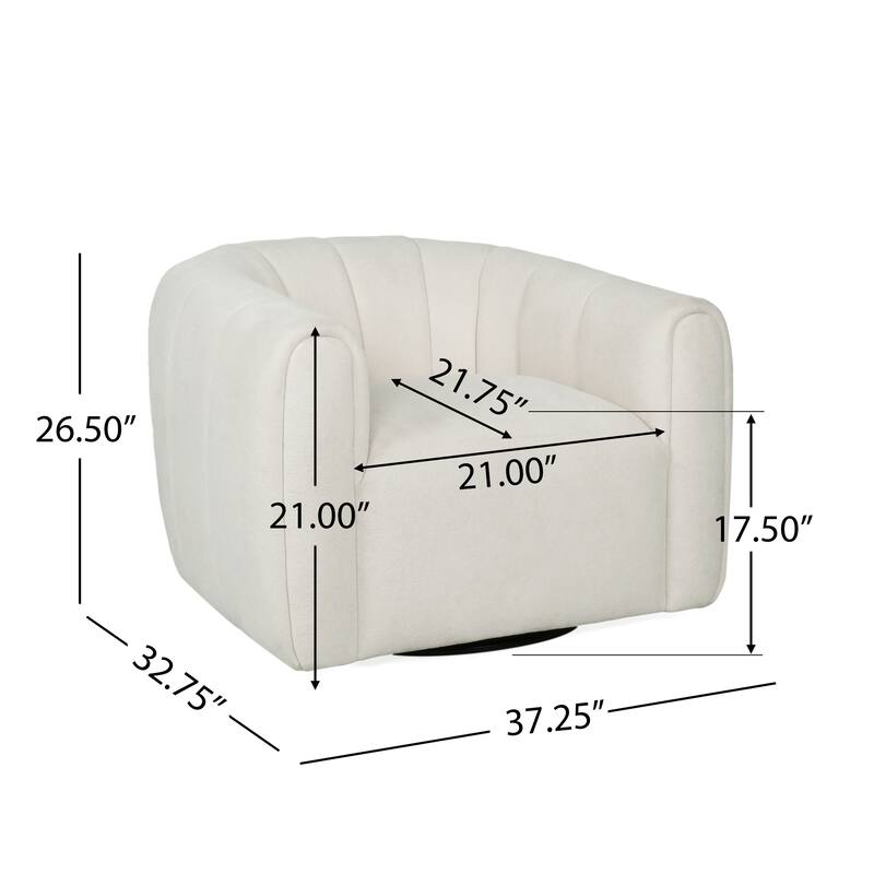 Monroe Indoor Modern Swivel Club Chair by Christopher Knight Home