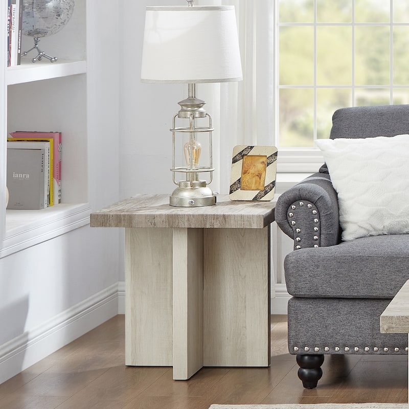 Roundhill Furniture Mchome 3-Piece Coffee Table Set, Coffee Table and Two End Tables