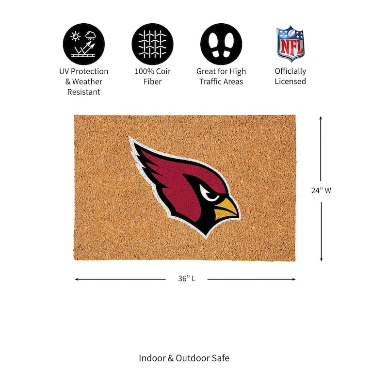 Arizona Cardinals Full Color Indoor/Outdoor Coir Mat