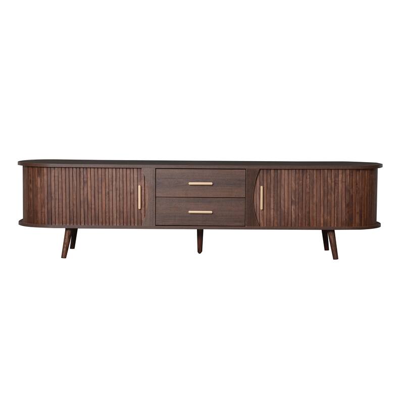 Mid-Century Modern TV Stand for 80" TV