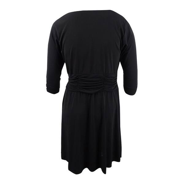 Shop Ny Collection Women S Petite Plus Size Ruched A Line Dress