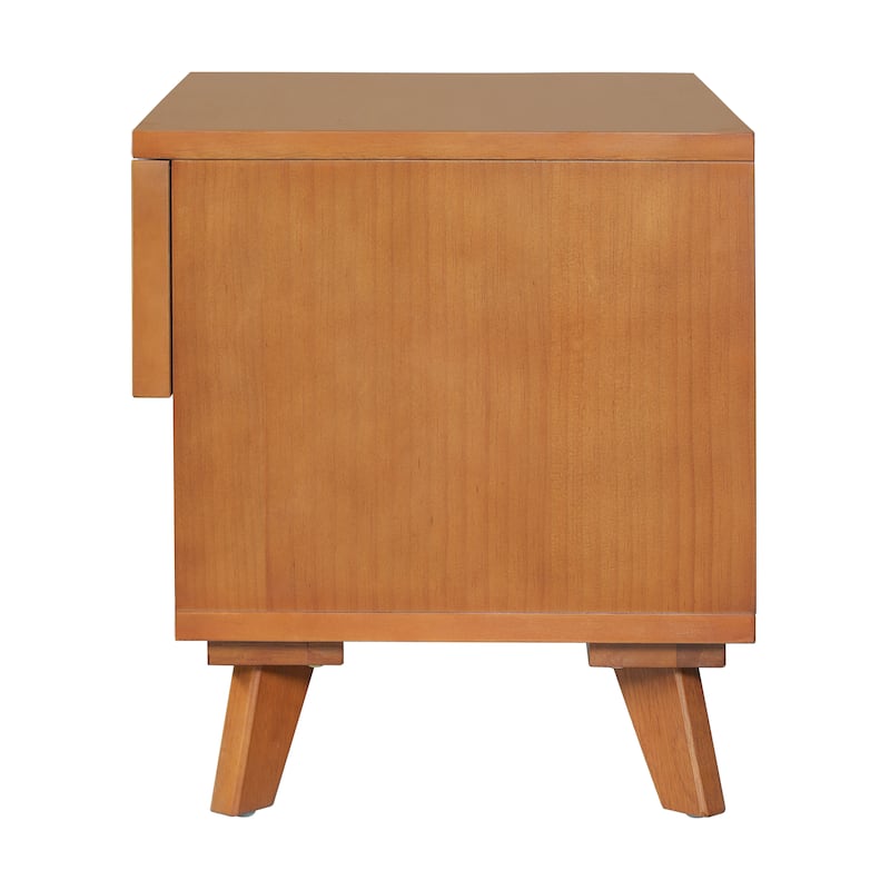 Christopher Knight Home - 23.9"W Mid-Century Nightstand with Solid Rubber Wood Legs