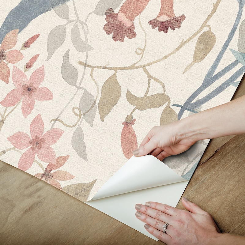 NuWallpaper Jesinda Pink Peel and Stick Wallpaper